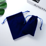 Empty Blue Jewelry Pouches With Drawstring